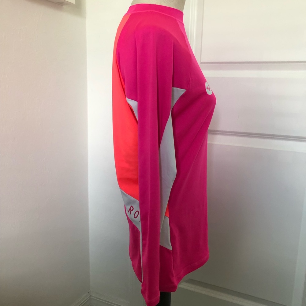 Roxy Pink Rash Guard Top - Picture 3 of 7